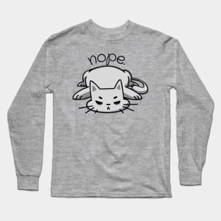 Nope Cat Long Sleeve T-Shirt